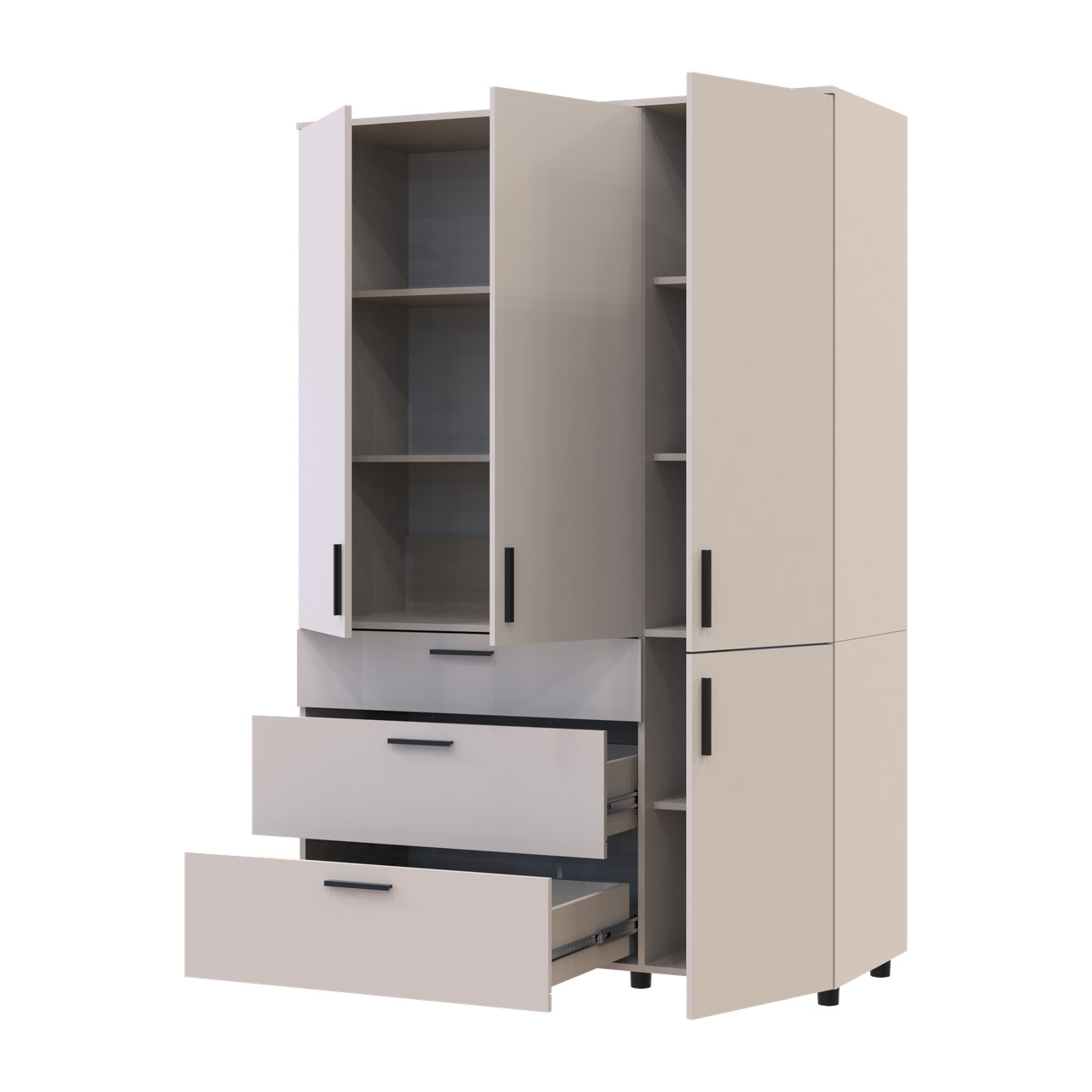 Шкаф для одежды Doros Торн Кашемир 3 ДСП/3Ш (полки) 135х51.6х200 (44900498)