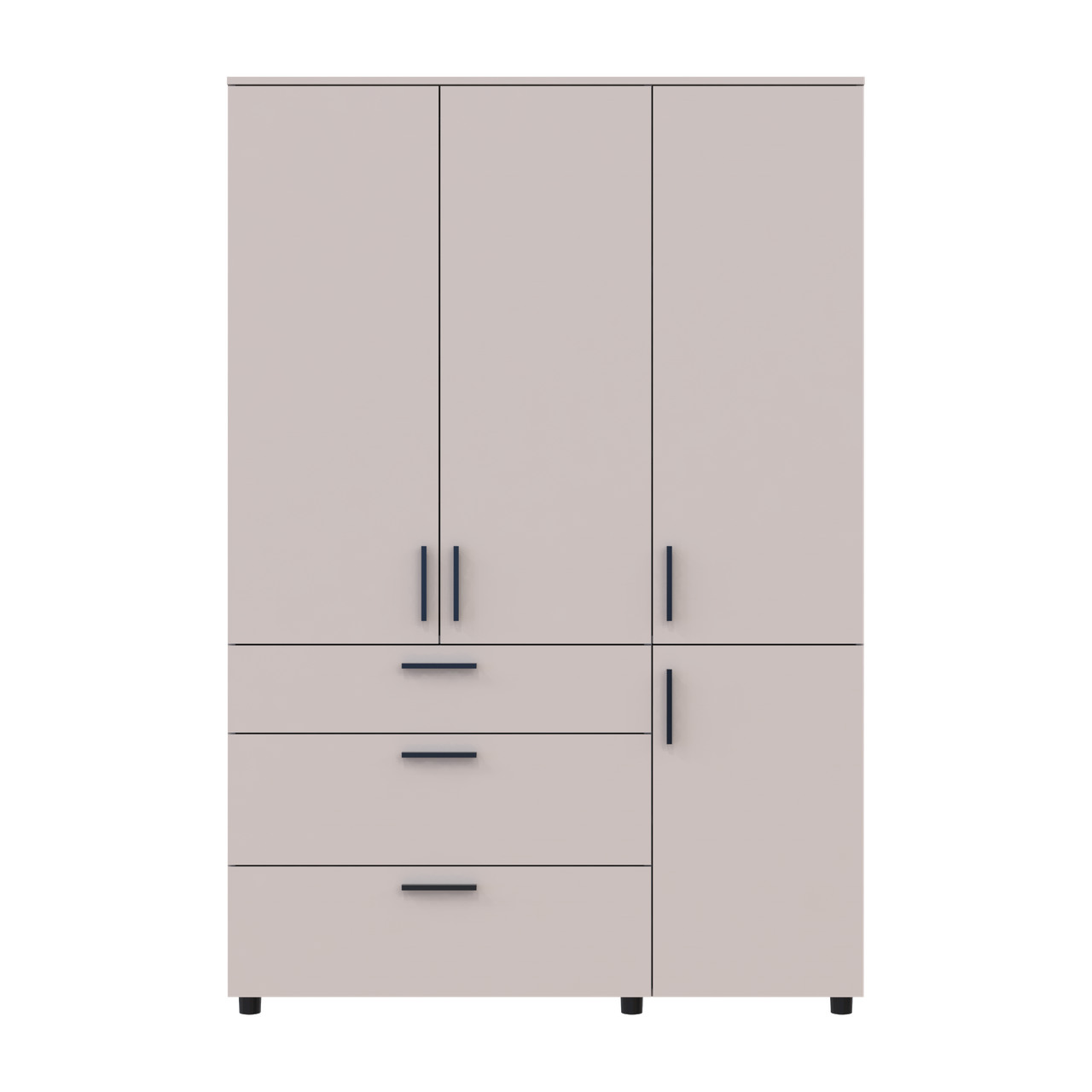 Шкаф для одежды Doros Торн Кашемир 3 ДСП/3Ш (полки) 135х51.6х200 (44900498)