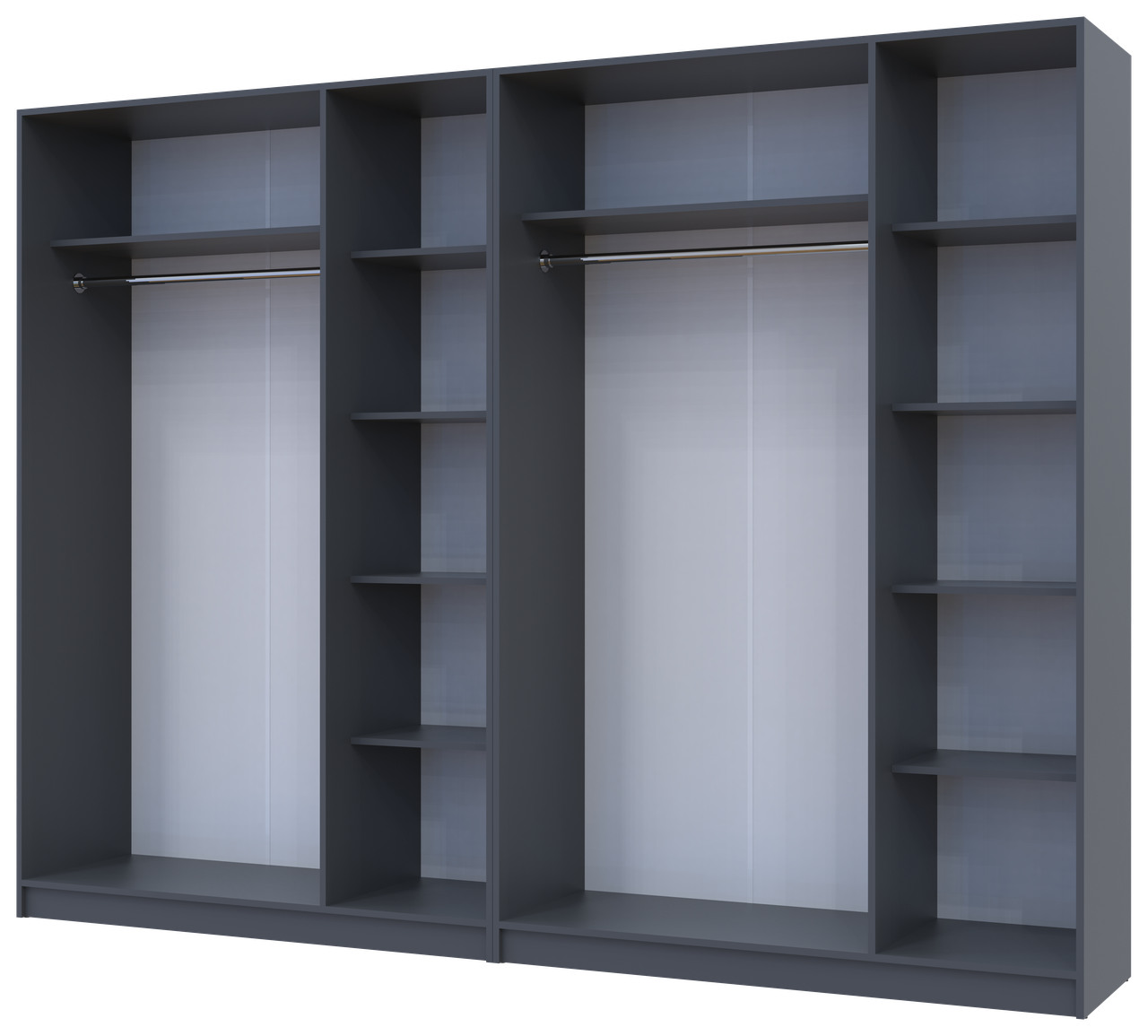 Шкаф для одежды Doros Промо Антрацит 3+3 ДСП 270х48х204 (42005336)