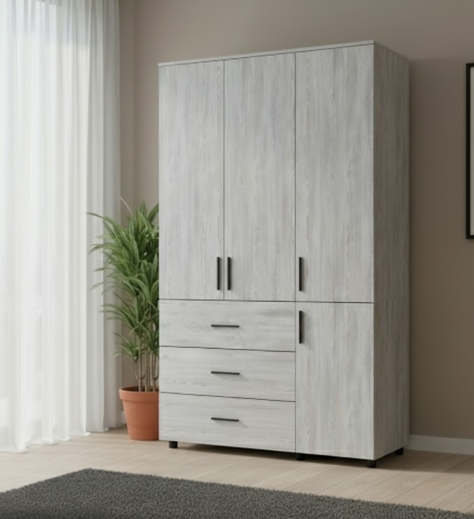 Шкаф для одежды Doros Торн Сосна Натти 3 ДСП/3Ш (полки) 135х51,6х200 (44900482)