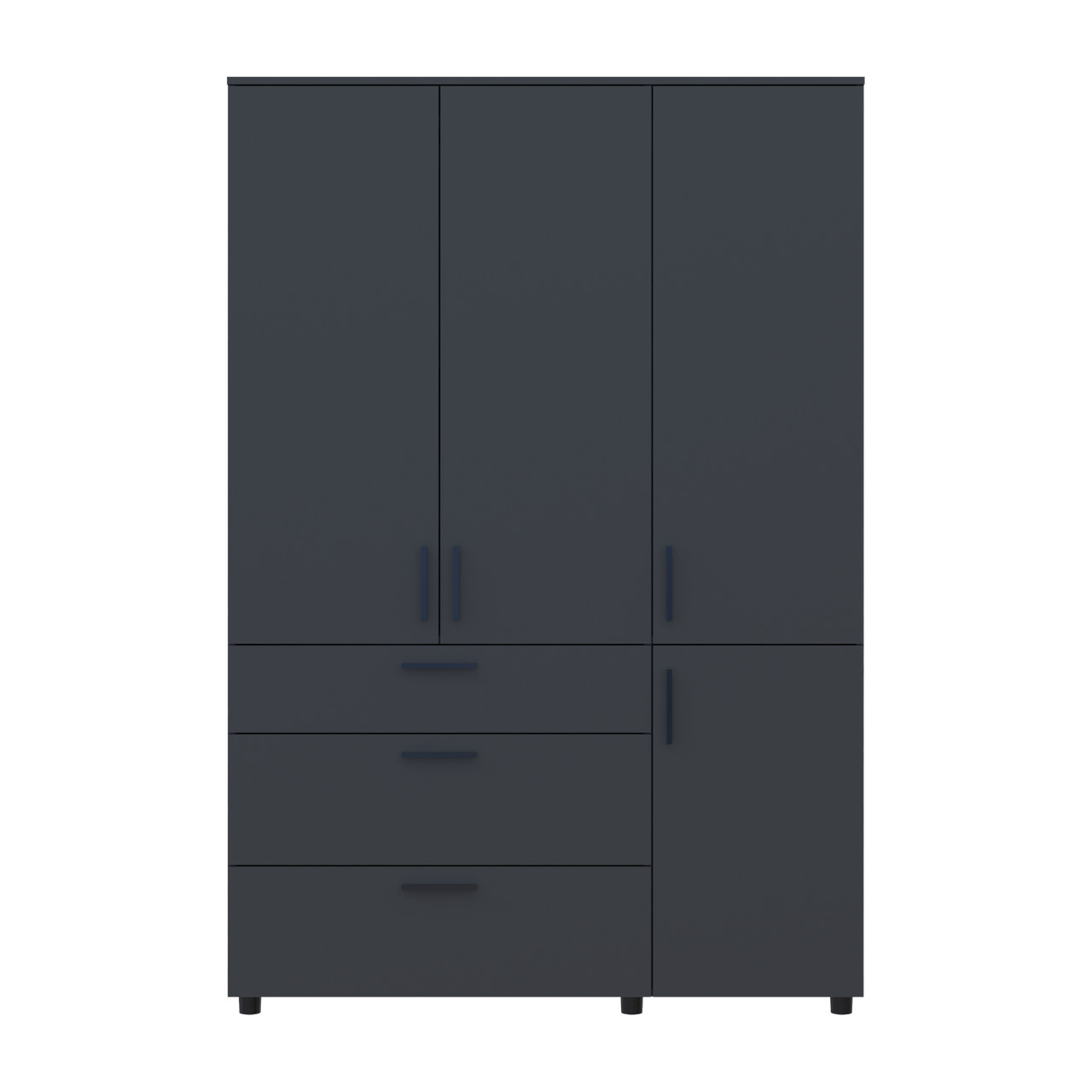 Шкаф для одежды Doros Торн Антрацит 3 ДСП/3Ш (полки) 135х51,6х200 (44900494)