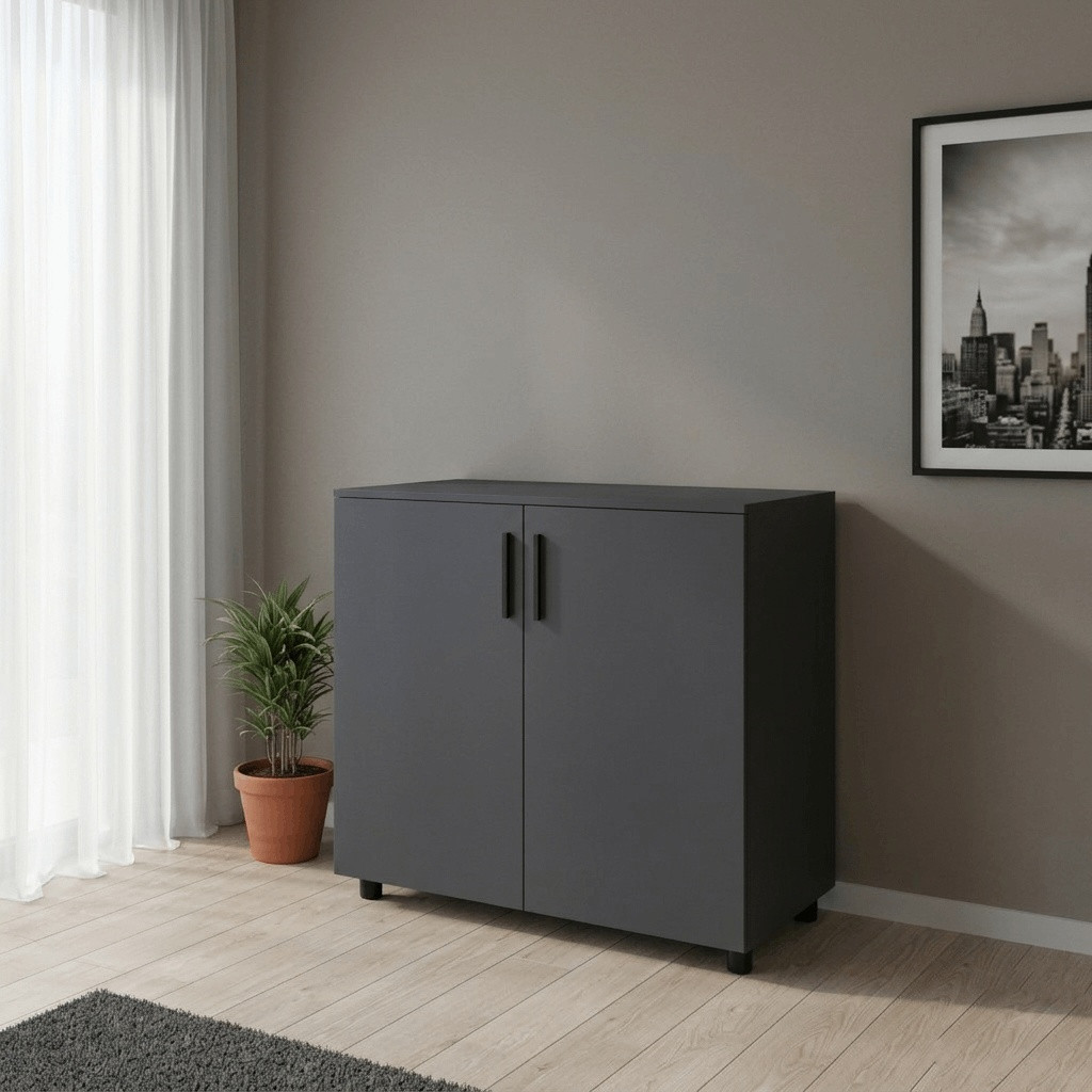 Комод Doros Торн Антрацит 2 ДСП 90х51.6х80 (41510149)