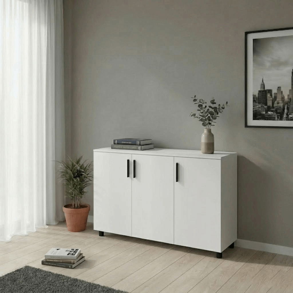 Комод Doros Торн Белый 3 ДСП 135х51,6х80 (41510169)