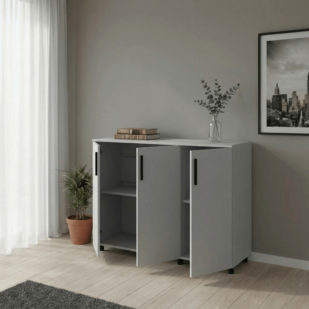 Комод Doros Торн Серый 3 ДСП 135х51,6х80 (41510171)