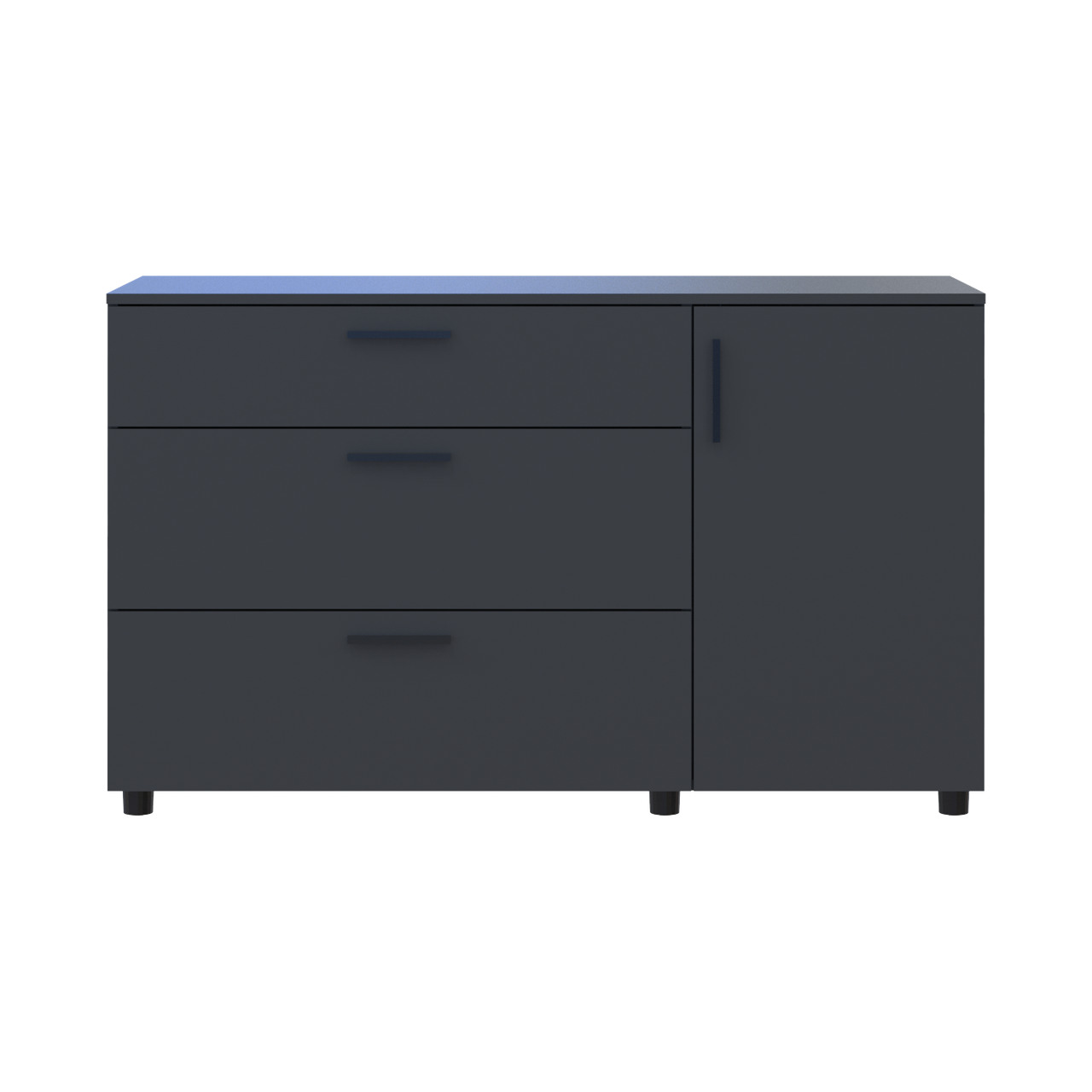 Комод Doros Торн Антрацит 3Ш/1Д 135×51,6×80 (41510185)