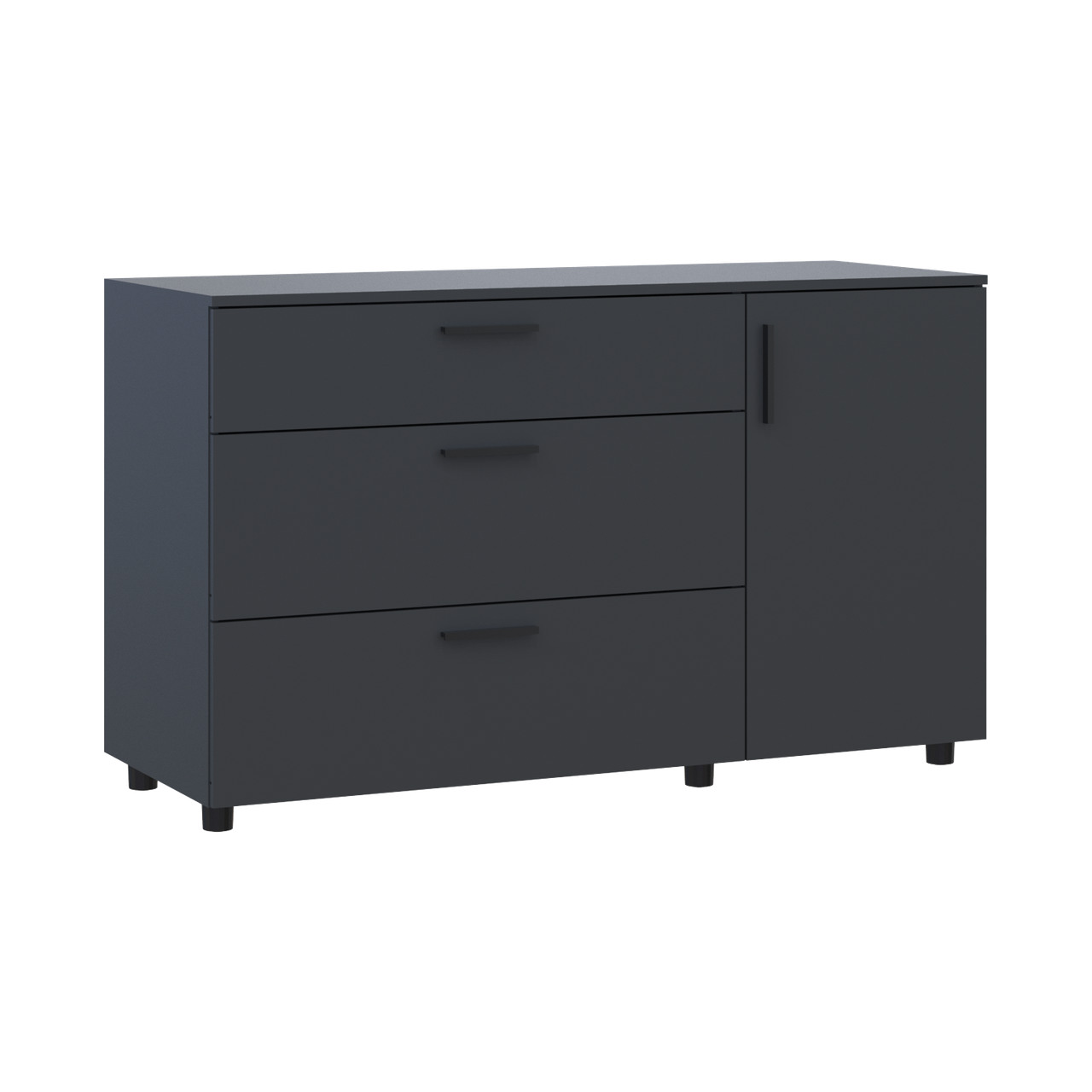 Комод Doros Торн Антрацит 3Ш/1Д 135×51,6×80 (41510185)