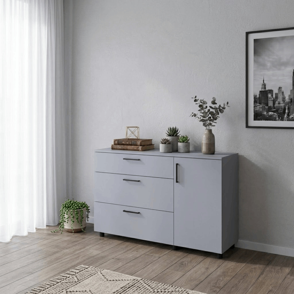 Комод Doros Торн Серый 3Ш/1Д 135х51,6х80 (41510183)