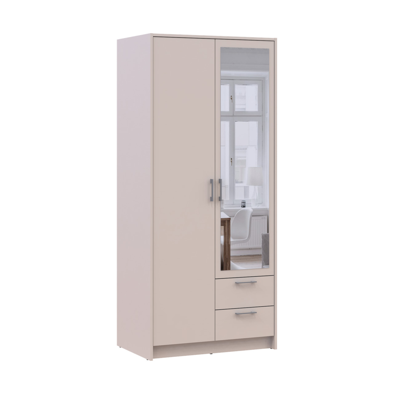Шкаф для одежды Doros Ронди с зеркалом Кашемир 2 ДСП 82х52х195 (80738468)