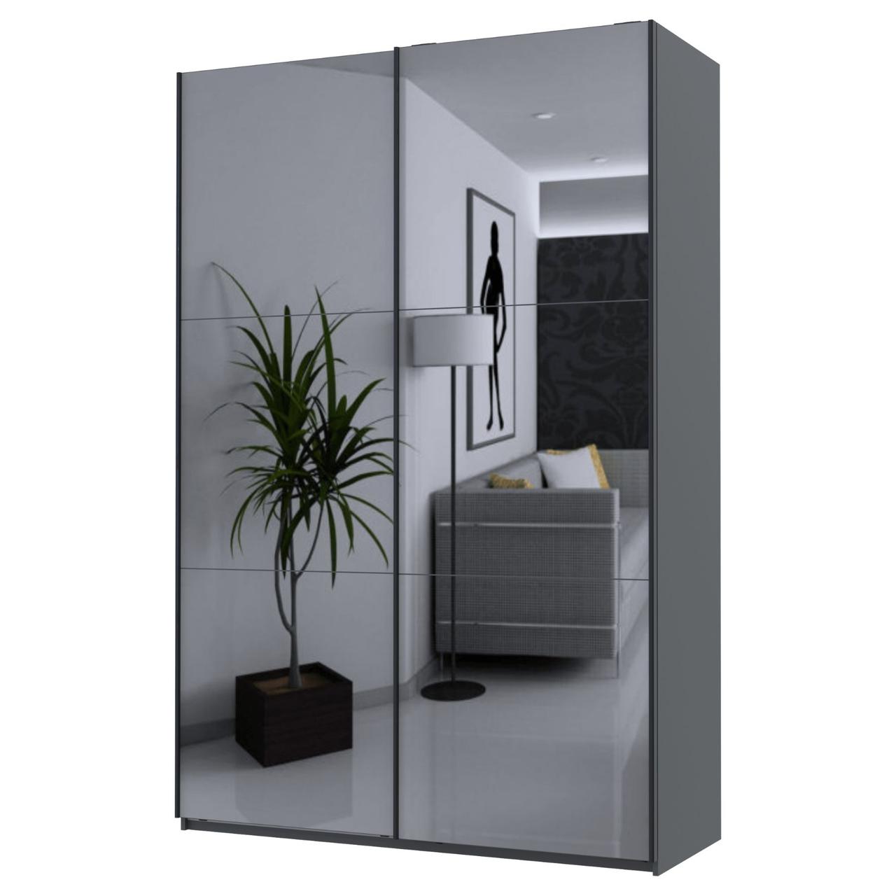 Шкаф купе Doros G-Caiser Антрацит 2 Зеркала / 3 части 160х60х240 (42005409)