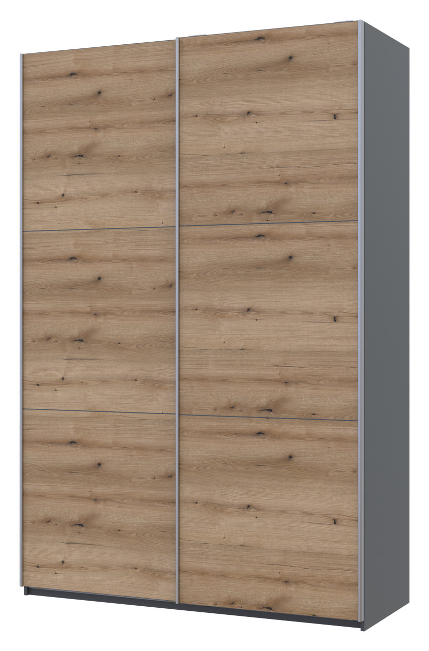 Шкаф купе Doros G-Caiser Антрацит/Дуб Эвок 2 ДСП / 3 части 160х60х240 (42005414)