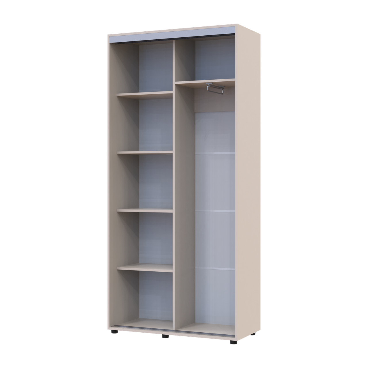 Шкаф купе Doros Сигма Слим Кашемир 2 ДСП 100х45х214.4 (42005444)