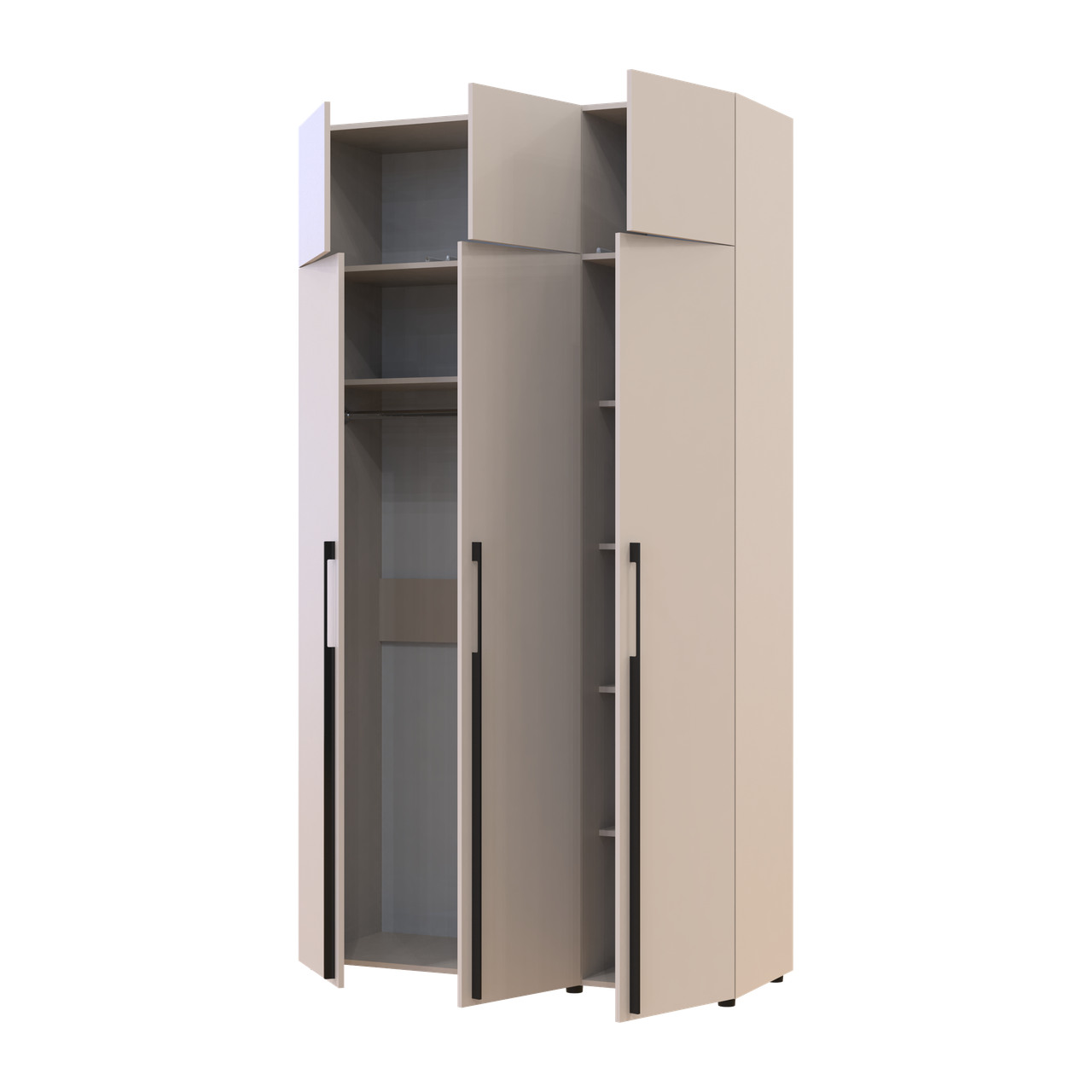 Шкаф для одежды с антресолей Doros Каспер Кашемир 3 ДСП 135х50х245 (42005520)