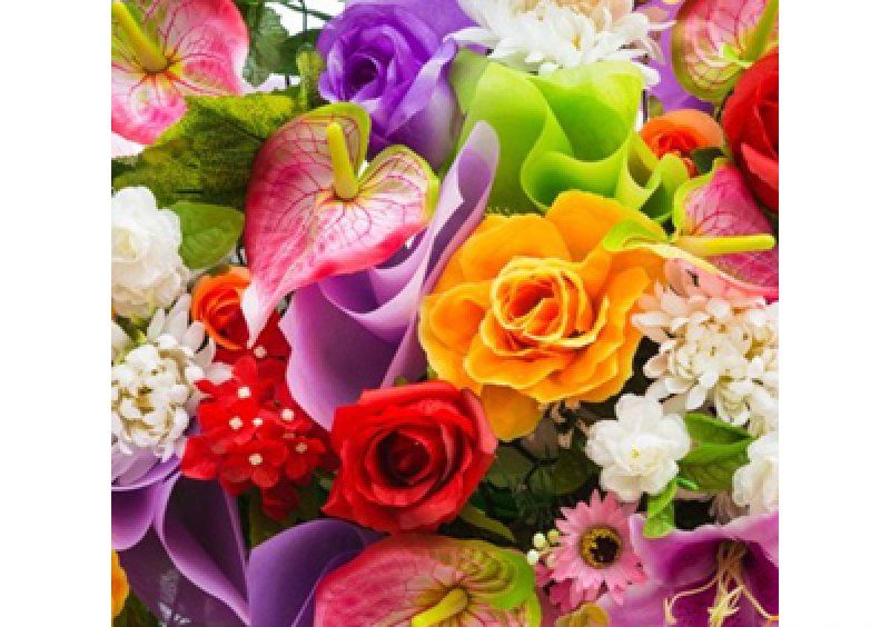 Прямоугольный журнальный стол с полкой Flowers 55х38