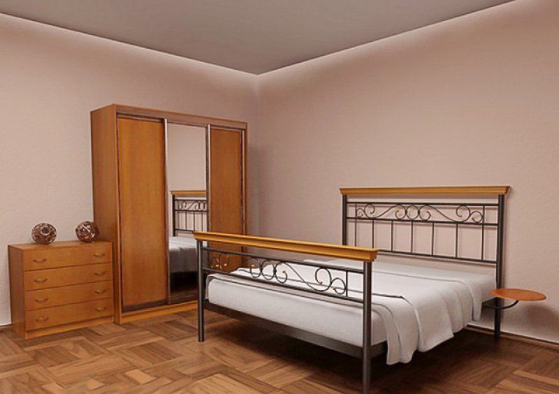 Двуспальная кровать Эсмеральда Wood 160х190
