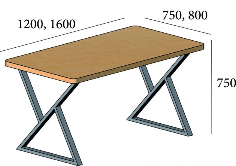 Стол Спай 1200х750 (труба 60х60, 80х40)